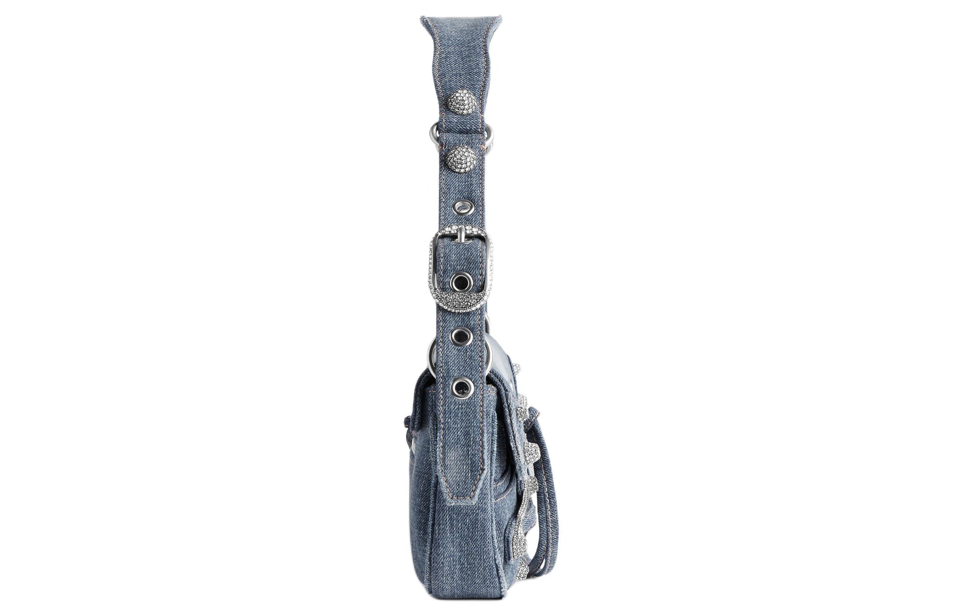 (WMNS) Balenciaga Le Cagole Small Sling Bag Denim 'Blue' 7716402109U4715