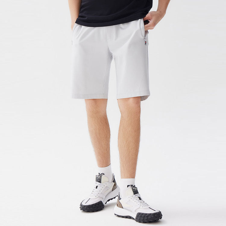 Men's FILA Classic Business Knit Casual Gray Shorts F11M121608F-GY