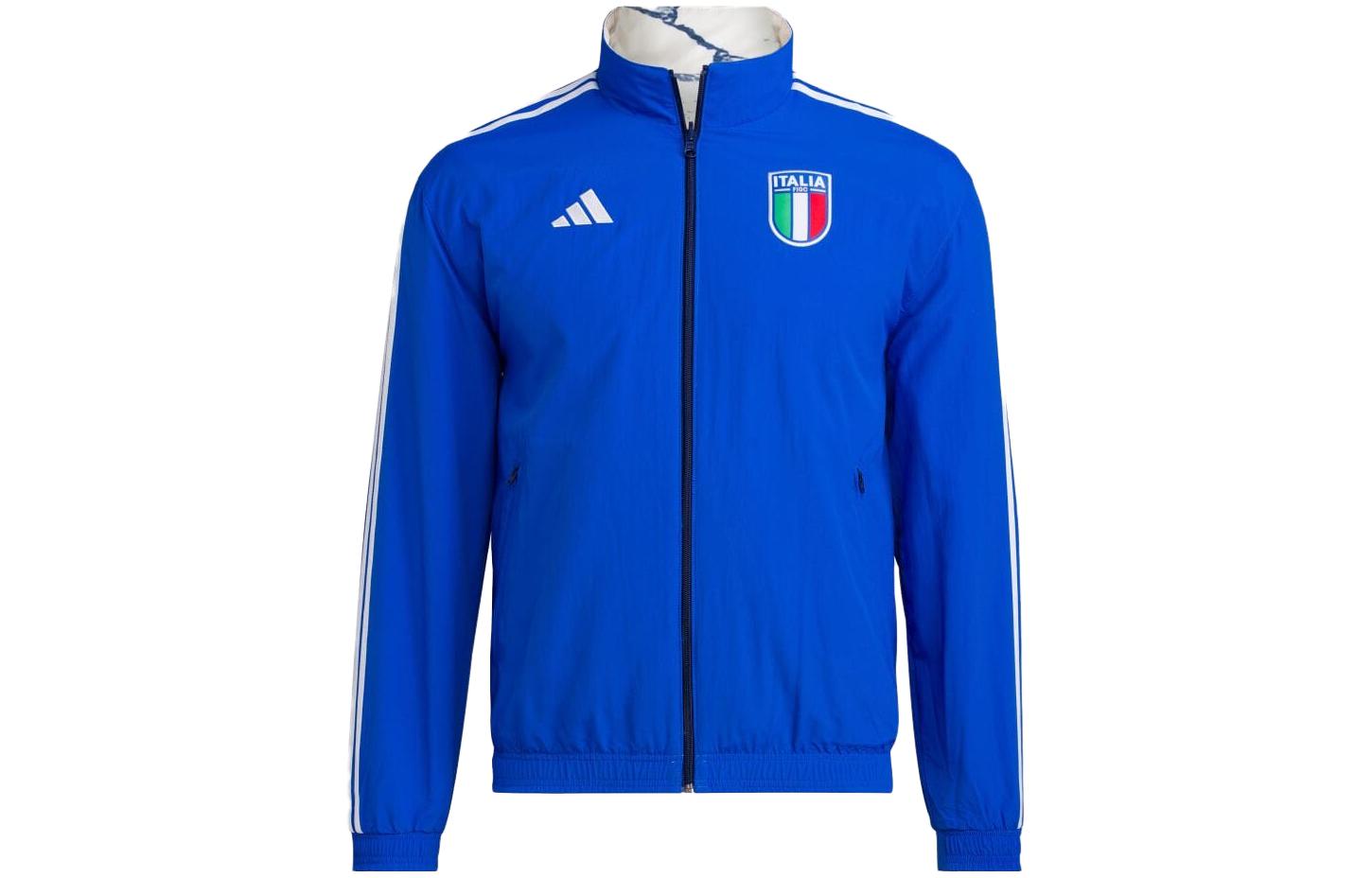 adidas Italy Anthem Reversible Jacket 'White Blue' HT2186