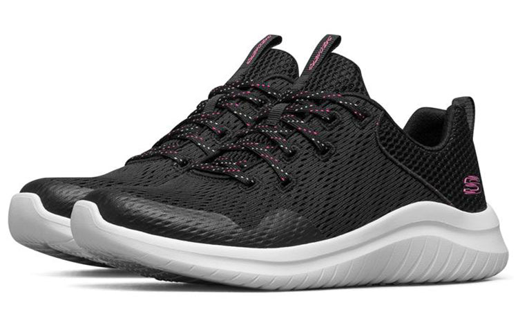 (WMNS) Skechers Ultra Flex 2.0 Low-Top Running Shoes Black/White 149090-BKW