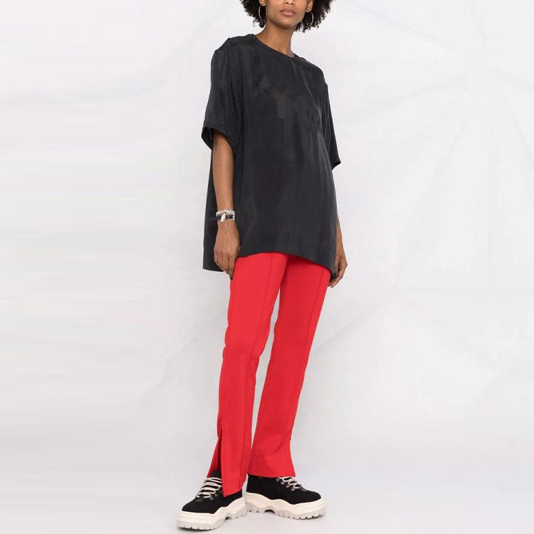 Y-3 SS21 Classic Printing Large Logo Round Neck Short Sleeve Unisex Black GV6044