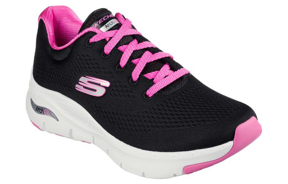 (WMNS) Skechers Arch Fit Shoes 'Black Pink' 149057-BKFS