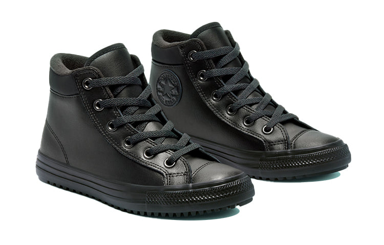 (GS) Converse Chuck Taylor All Star PC Boot Faux Leather High 'Triple Black' 669854C