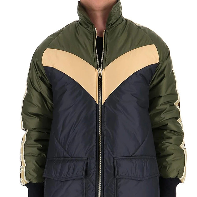Gucci 2020FW Side Sleeve GG Ribbon Zip Cotton Jacket For Men Green 624421-ZHA58-3175