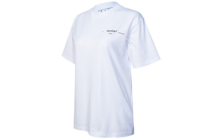 (WMNS) Off-White Back Arrow Pattern Short Sleeve Ordinary Version White OWAA049S20JER0030110
