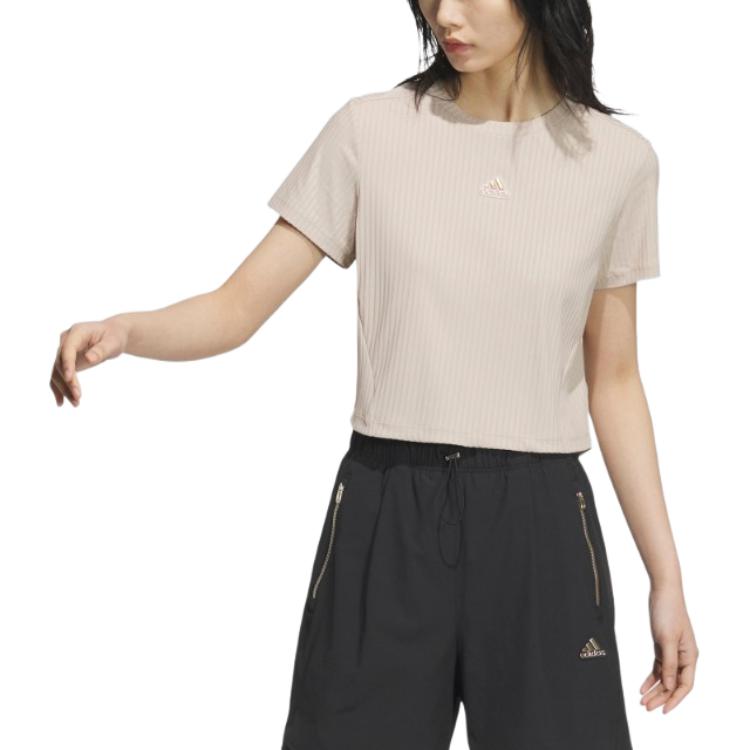 (WMNS) adidas MODERN TECH T-shirt 'Beige' JI9805