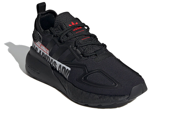 (GS) adidas originals ZX 2K Boost J 'Black White' FX5228