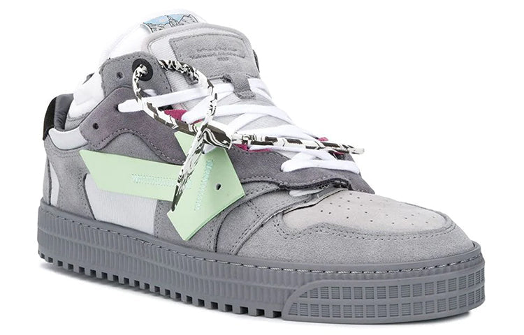 Off-White Off-Court Low Top Sneaker 'Grey White Green' OMIA151F20LEA0010551