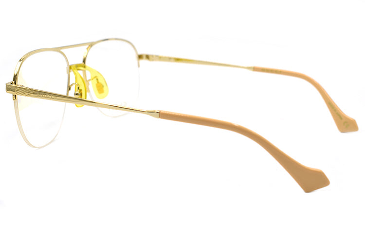 Gucci Metallic Series Optical Glasses Frame aviator Gold Color GG0745O-002