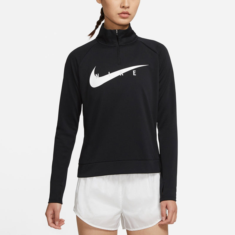 (WMNS) AS W NK SWOOSH Run HZ MIDLAYER Black CZ9234-010