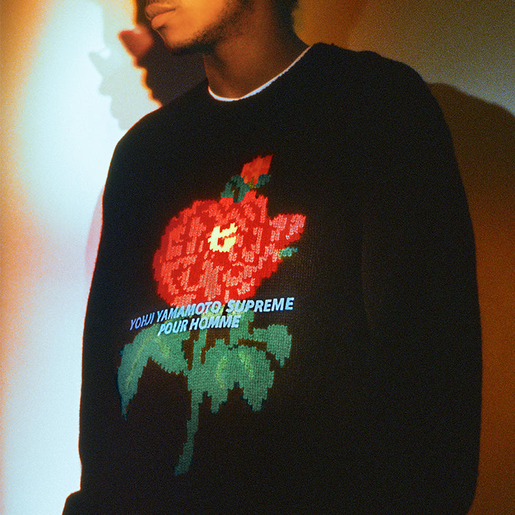 Supreme FW20 Week 4 Supreme x Yohji Yamamoto Crossover Rose Flower Pattern Unisex Black SUP-FW20-097
