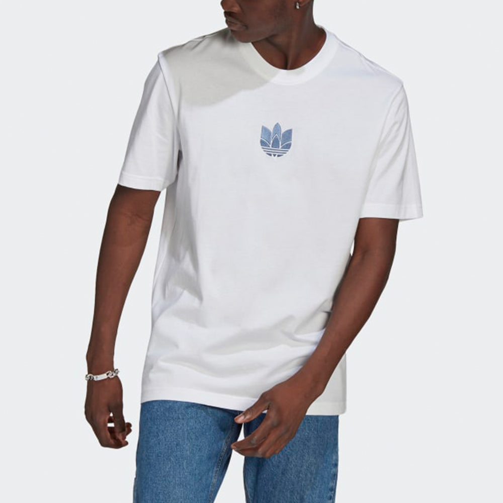 adidas originals MENS Loungewear Adicolor 3d Casual Sports Crew-neck Short Sleeve White GN3547