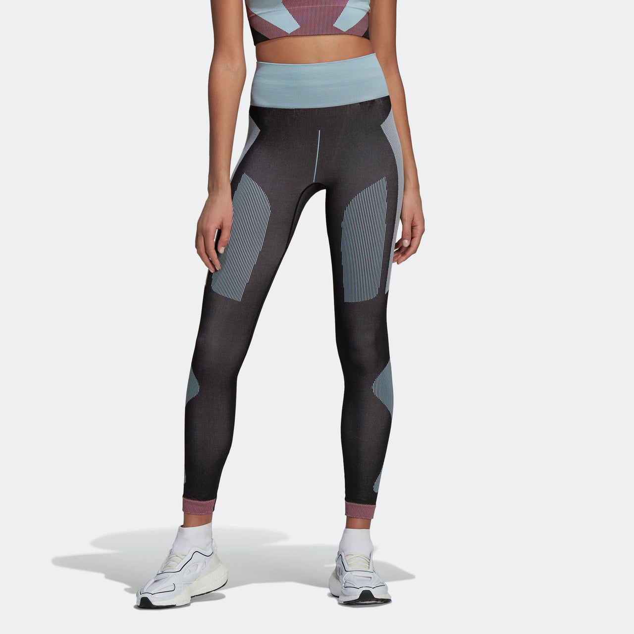 (WMNS) adidas by Stella McCartney TrueStrength Yoga Knit Tights Asia Sizing 'Black' HG8786