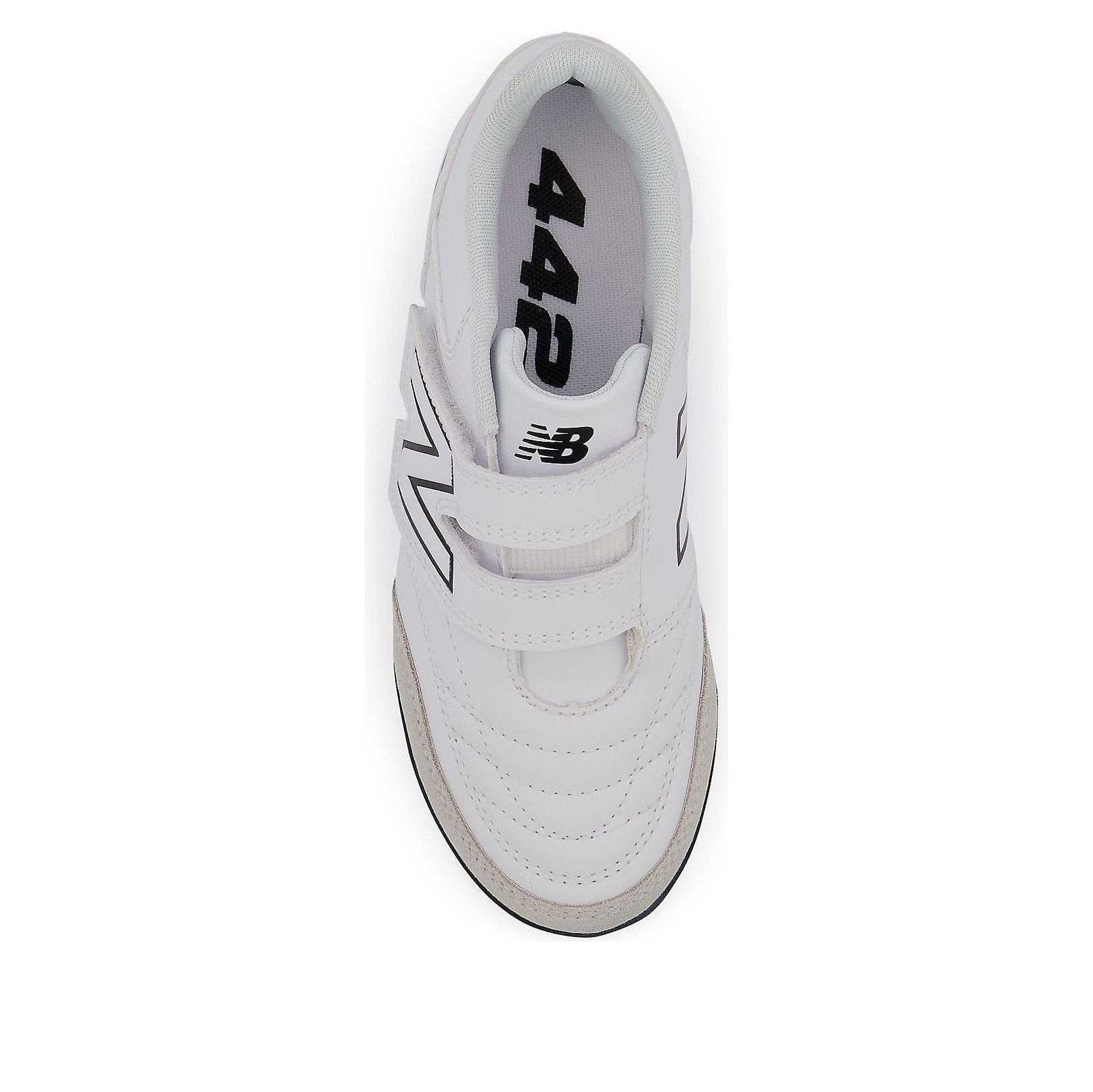 (GS) New Balance 442V2 V TF JNR Wide 'White Black' JS4VTWT2