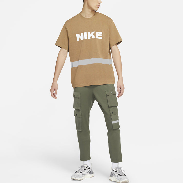 Nike Round Neck Casual Short Sleeve Brown DB3605-303