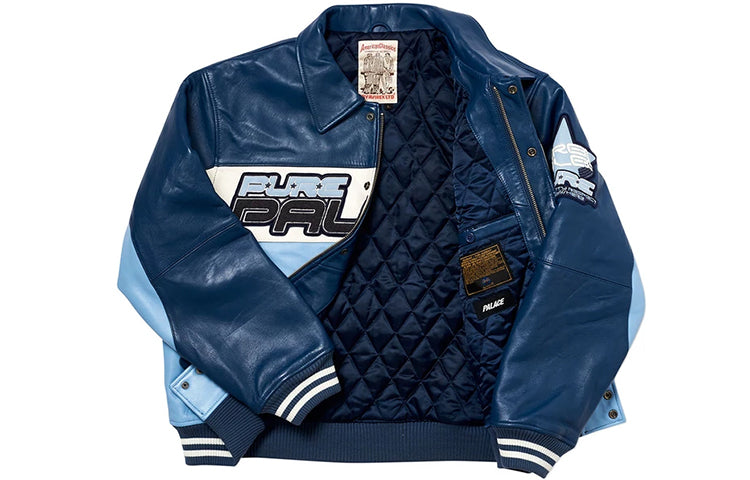 PALACE FW19 Pure PALACE Avirex Colorblock Jacket Blue PAL-FW19-012