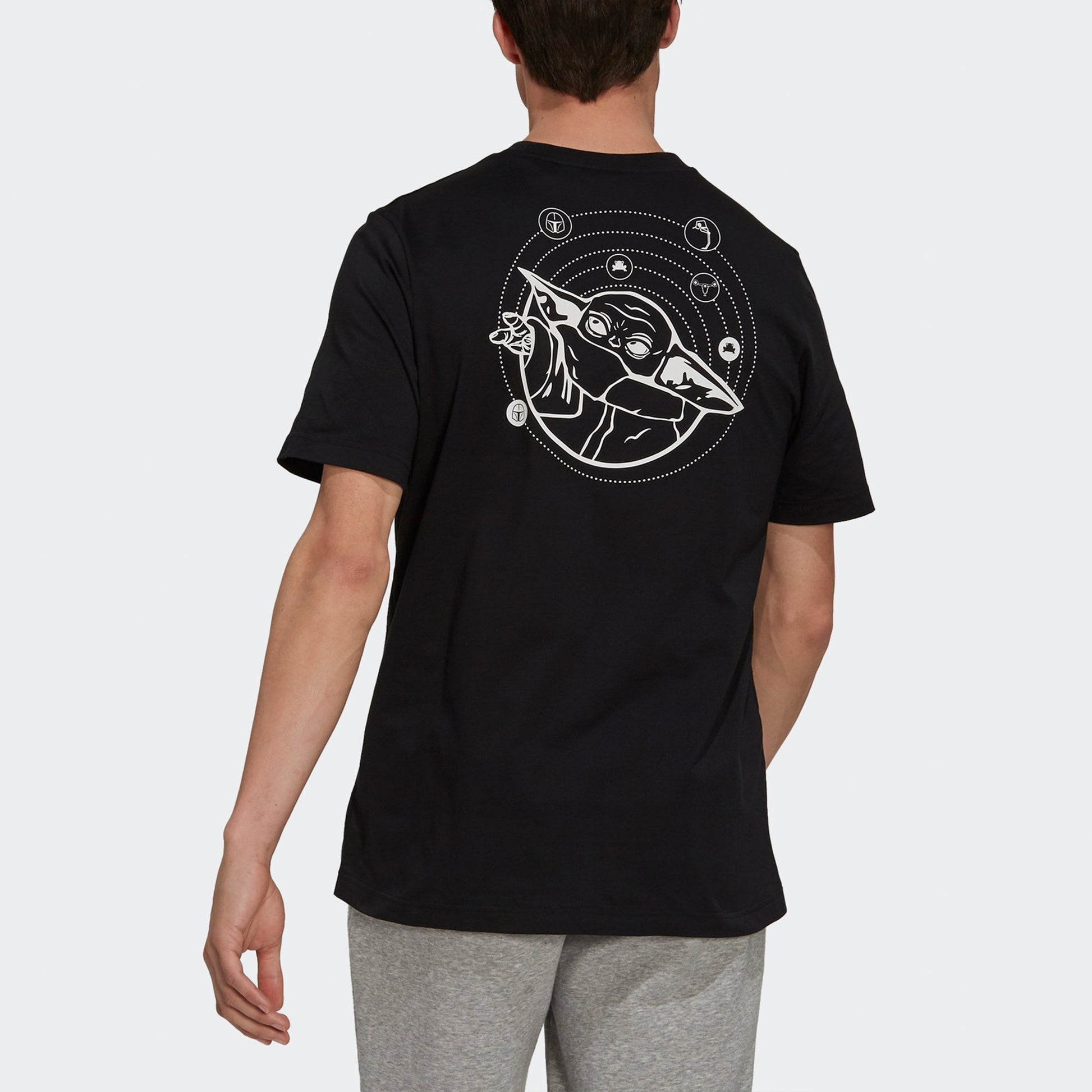 adidas M Str Wrs Tc T Casual Sports Breathable Printing Short Sleeve Black GS6214
