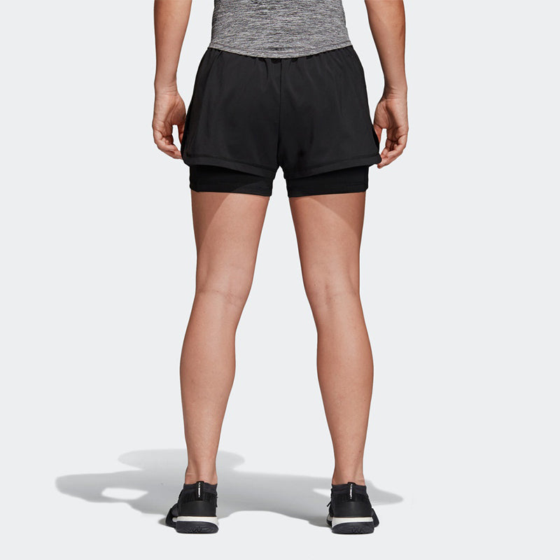 (WMNS) adidas 2in1 Short W Woven Sports Shorts Black CD6413