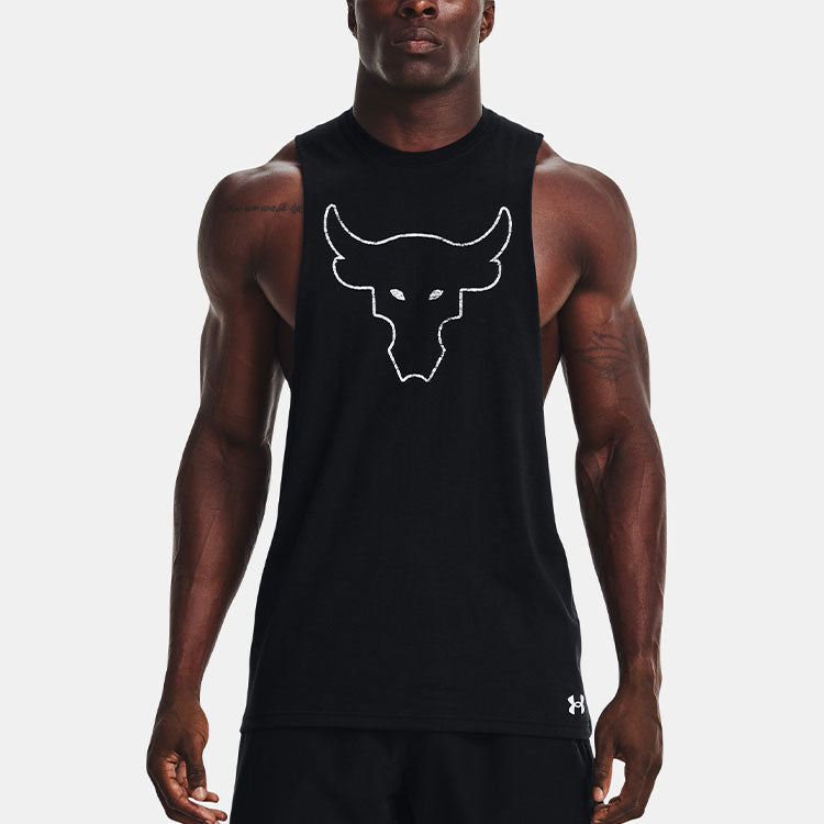 Under Armour Project Rock Brahma Bull Tank 'Black White' 1371215-001
