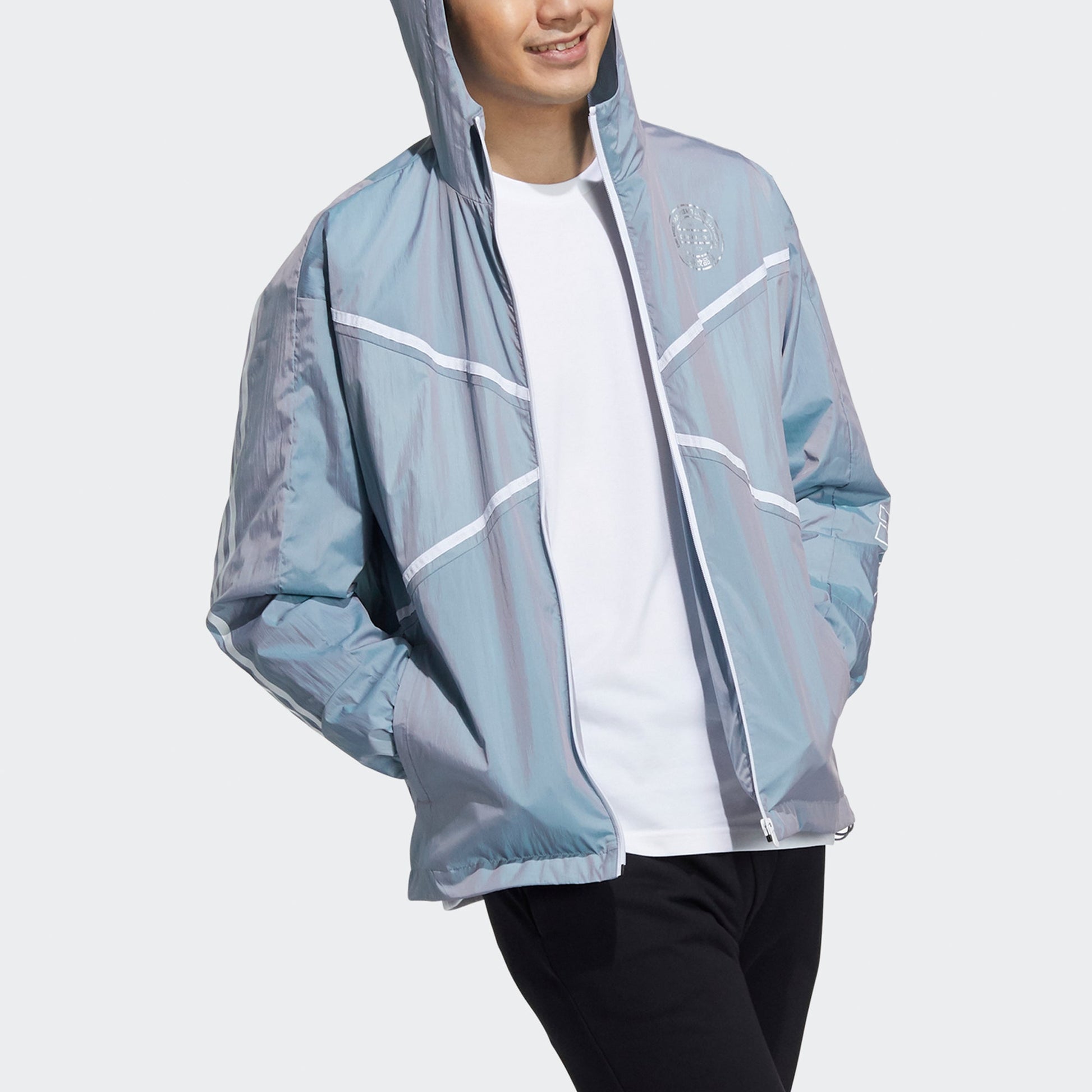 adidas neo M Hype Wb Q2 Casual Sports Hooded Jacket Blue GP5717