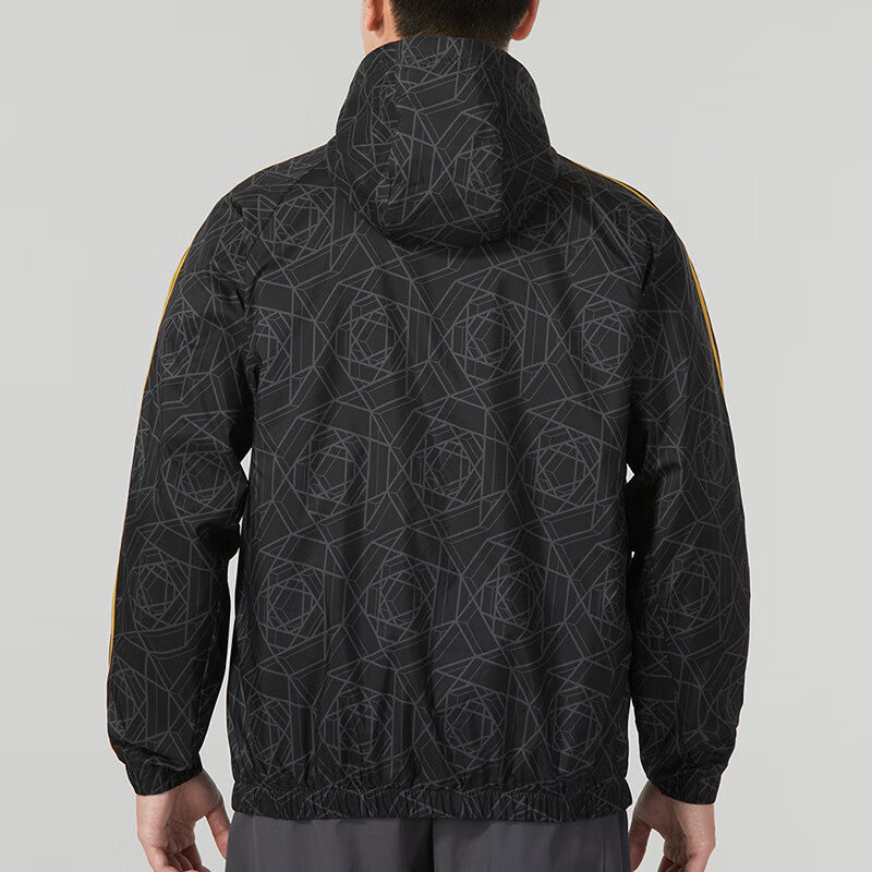 adidas Manchester United DNA Windbreaker Jackets Asia Sizing 'Black Yellow' IA8526