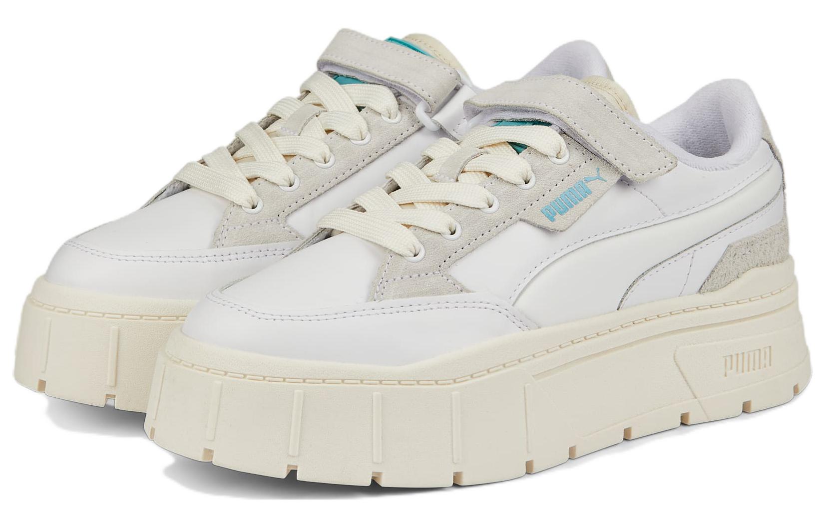 (WMNS) PUMA Maze Stacked Padded 'White Gray' 387225-01