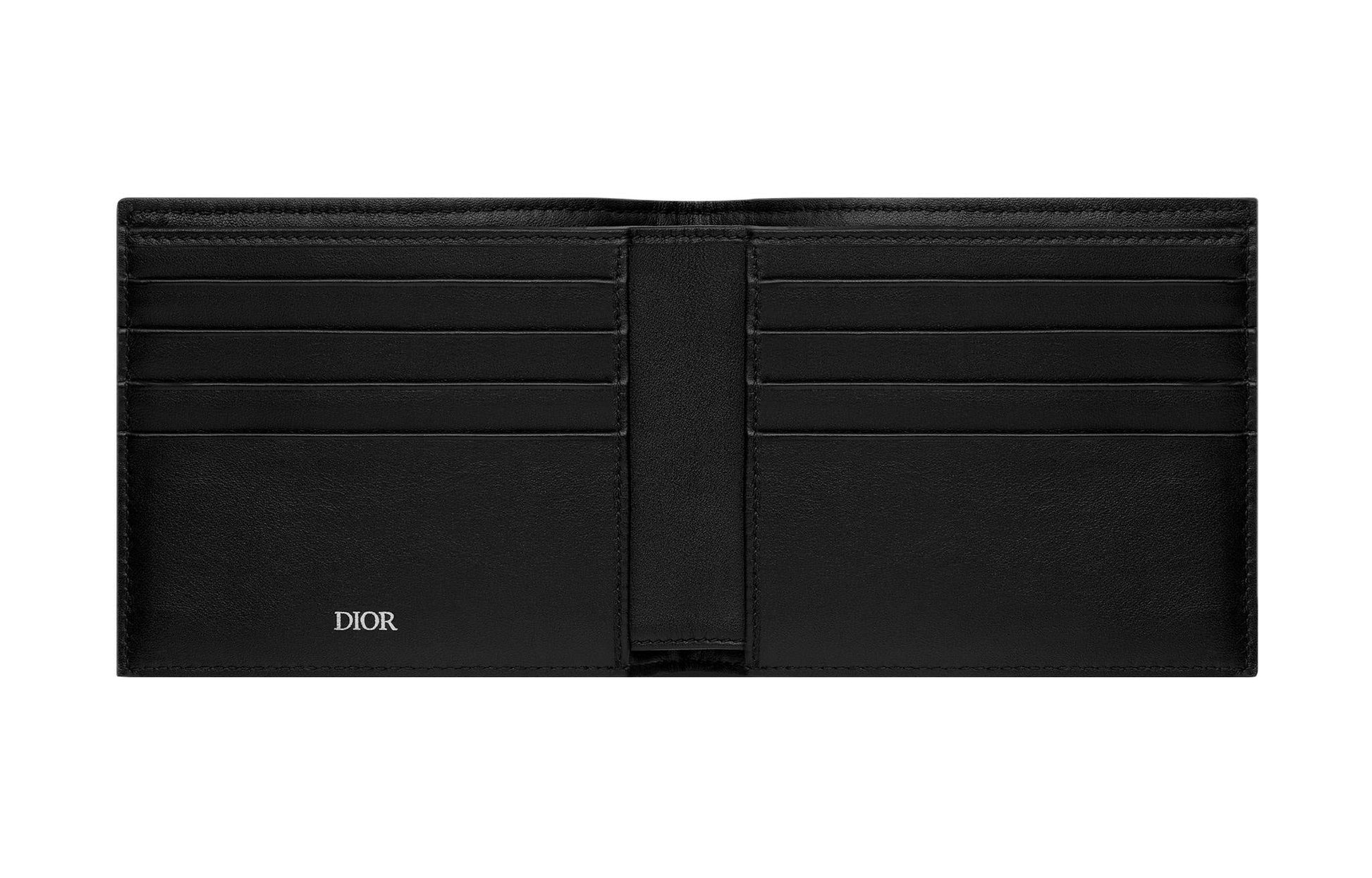 DIOR Compact Wallet 'Beige Black Oblique Jacquard' 2OBBH027YSE-H05E