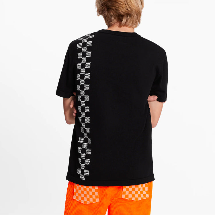 LOUIS VUITTON LV SS21 Racing Checked Short Sleeve For Men Black 1A8P9V
