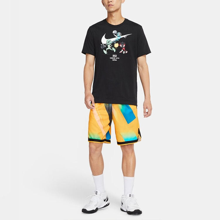Men's Nike Printing Cartoon Pattern Round Neck Short Sleeve Black T-Shirt DO9156-010