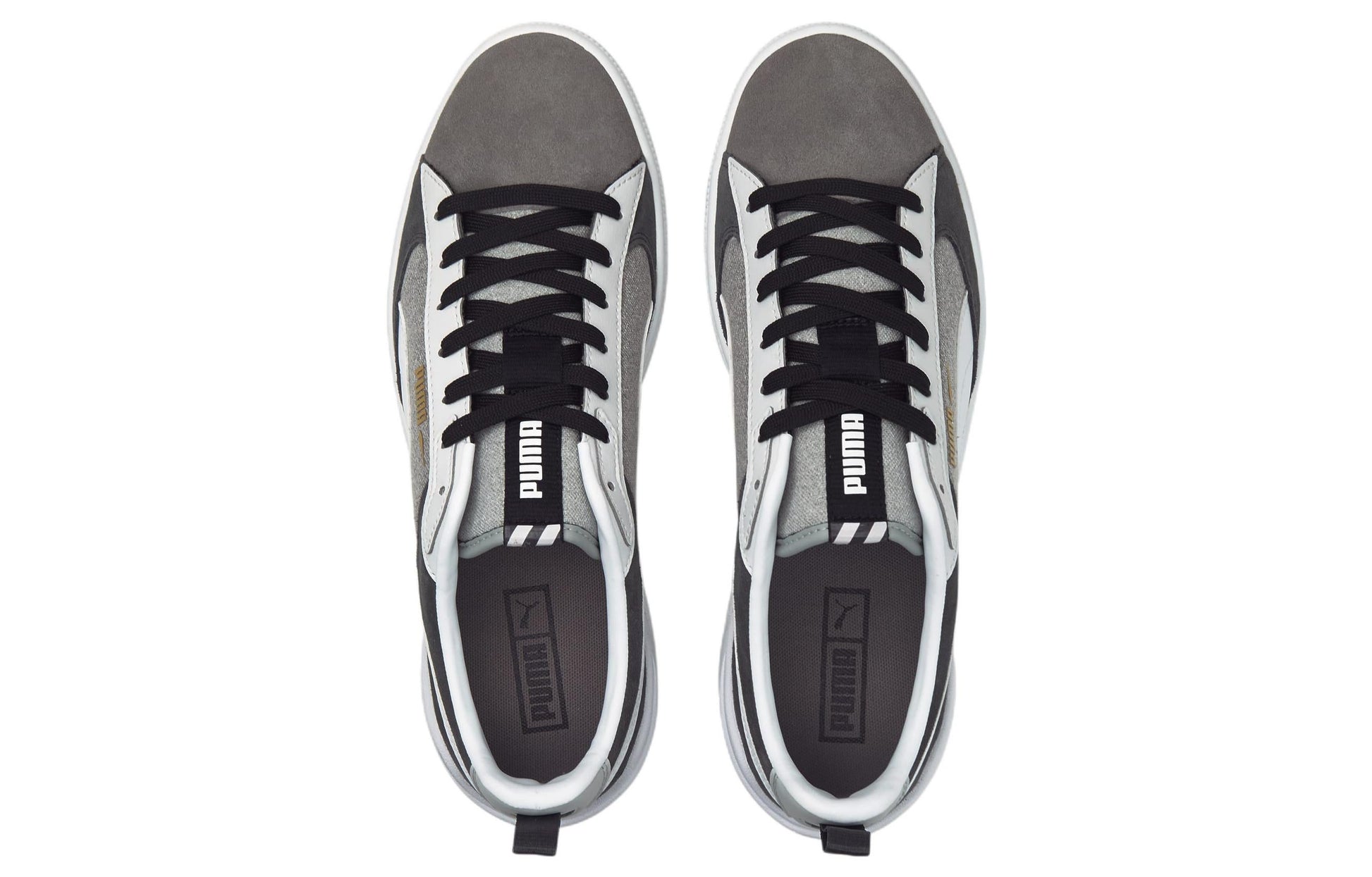 PUMA Suede Block Wt Foam Strip 2 'Black White Gray' 383895-01