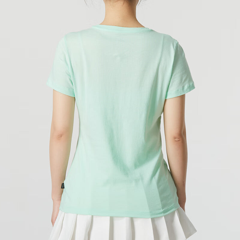 (WMNS) PUMA Essentials Logo T-Shirt 'Green Silver' 682140-88