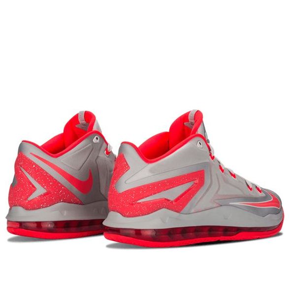 Nike LeBron 11 Low 'Base Grey Laser Crimson' 642849-001