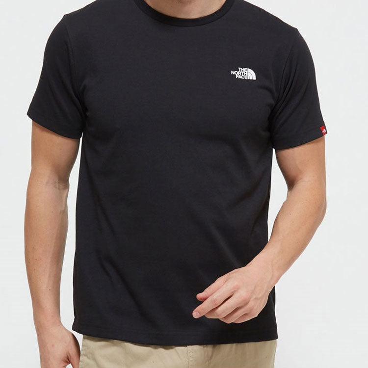 Men's THE NORTH FACE National Flag Printing logo Short Sleeve Black NT32053-K