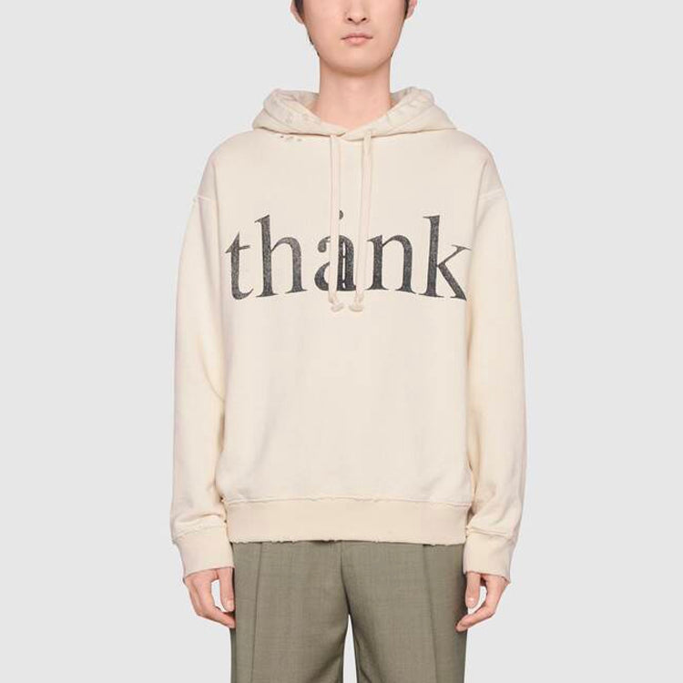 Gucci Think/Thank Print Hooded Sweatshirt 'Off White' 634674-XJCXL-9232