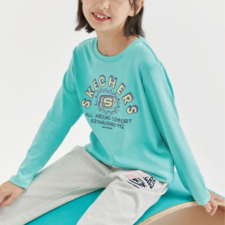 (GS) Skechers Logo Graphic Crew Sweater 'Multi-Color' L422K089