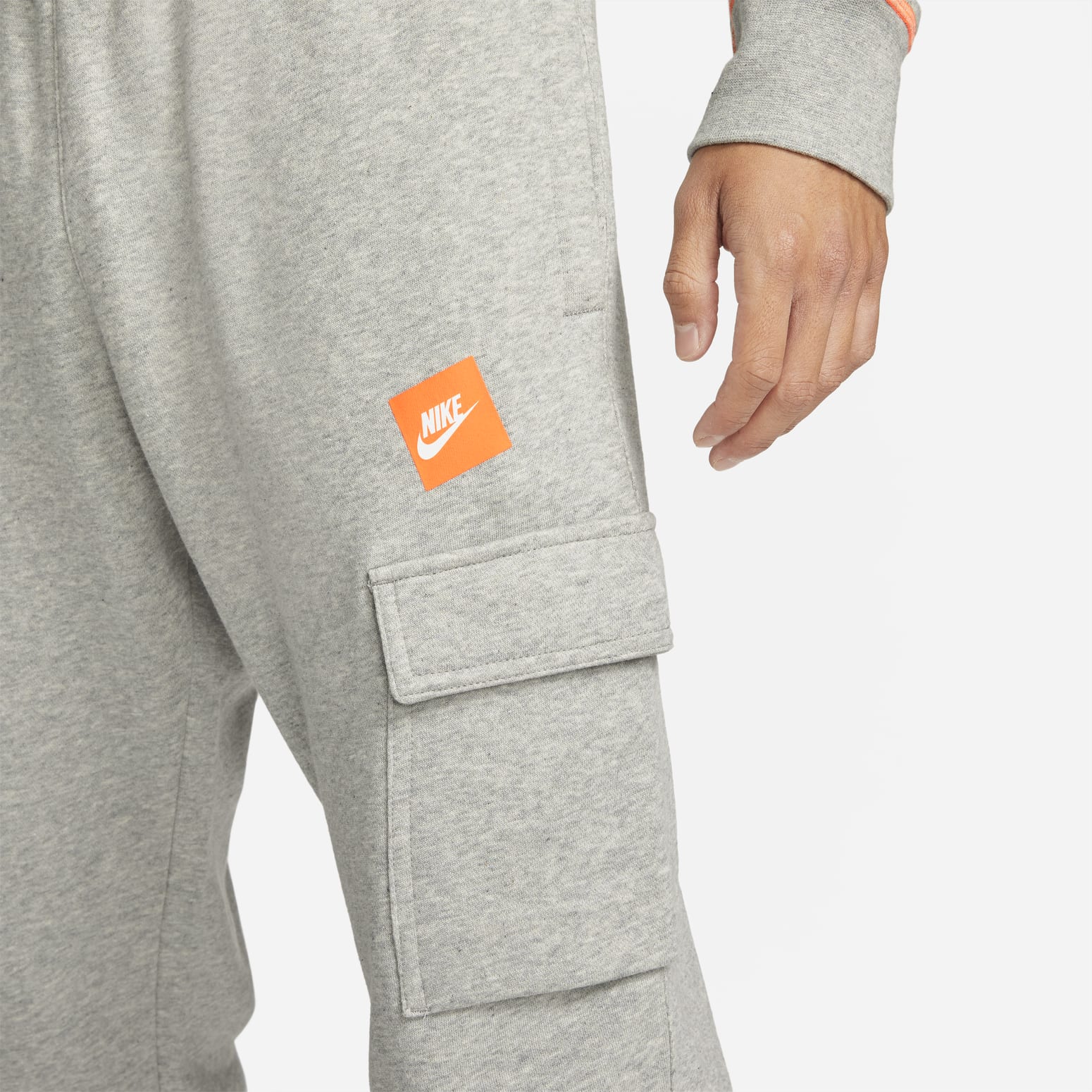 Nike Sportswear Just Do It Fleece Cargo Pants 'Dark Heather Grey' DD6268-063
