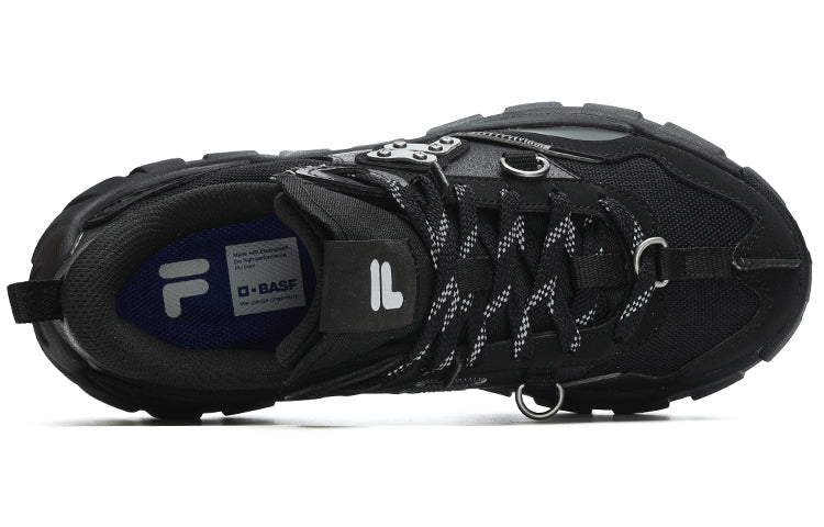 (WMNS) FILA FUSION Bone Sneakers 'Black Grey' T12W311201FBK