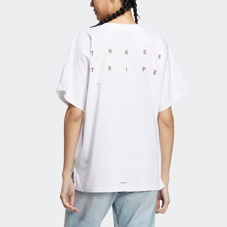 (WMNS) adidas Word T-Shirt Asia Sizing 'White' IA5249