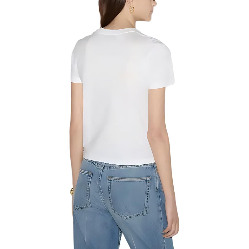 (WMNS) Gucci Cotton Jersey T-shirt 'White' 787299-XJGMN-9692