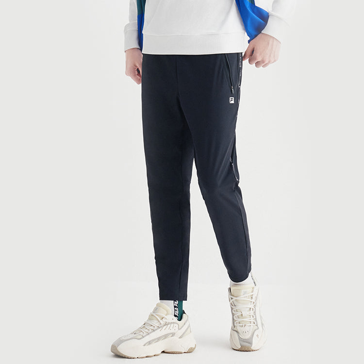 FILA Side Alphabet Zipper Pocket Sports Pants Black A11M021602F-BK