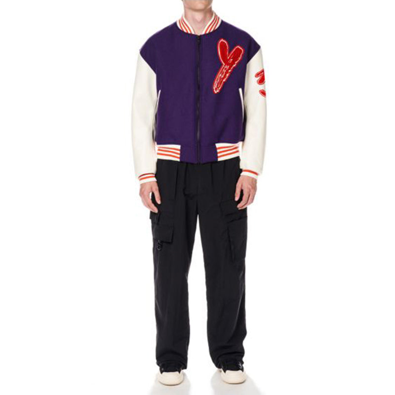 adidas Y-3 Letterman Jacket 'Purple' IA3106