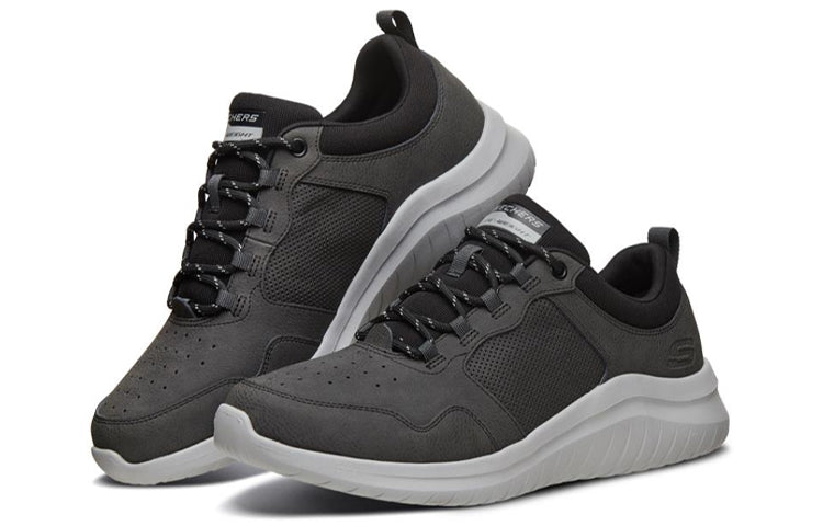 Skechers Ultra Flex 2.0 Running Shoes Grey/White/Black 52779-BLK