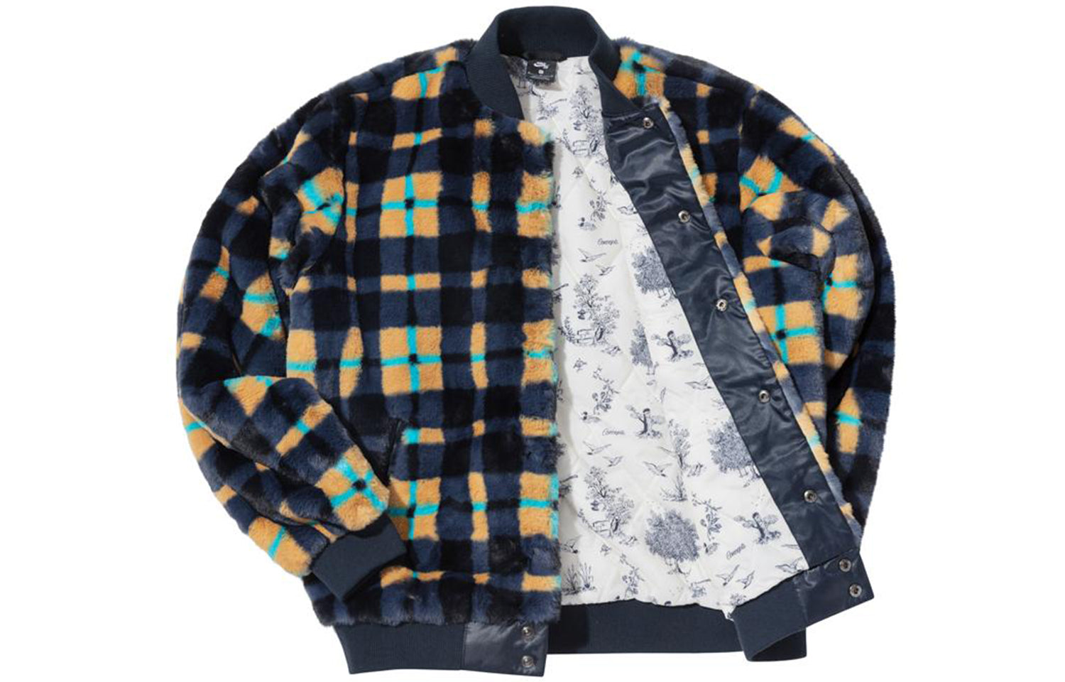 Nike SB Dunk High x Concepts Crossover Skateboard Sports Plush Plaid Jacket Asia Edition Colorblock Yellow CK7290-475