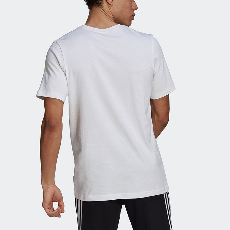 adidas Camo Bos Tee M Printing Color Block Casual Sports Short Sleeve White GQ8306