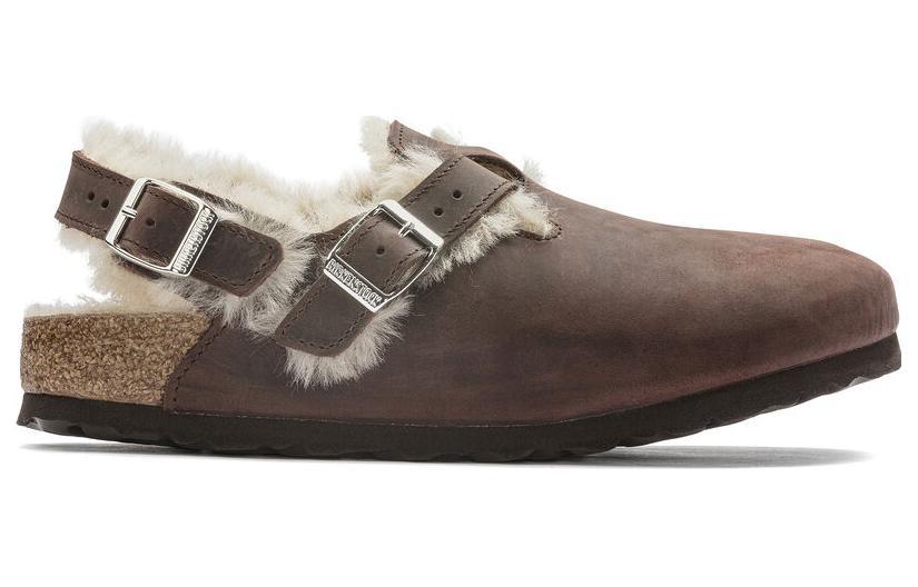(WMNS) Birkenstock Tokio Shearling Oiled Leather 'Habana' 1023222