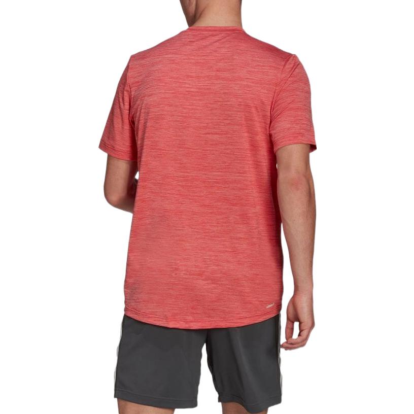 adidas Solid Color Logo Round Neck Pullover Short Sleeve Japanese version Red GM3861