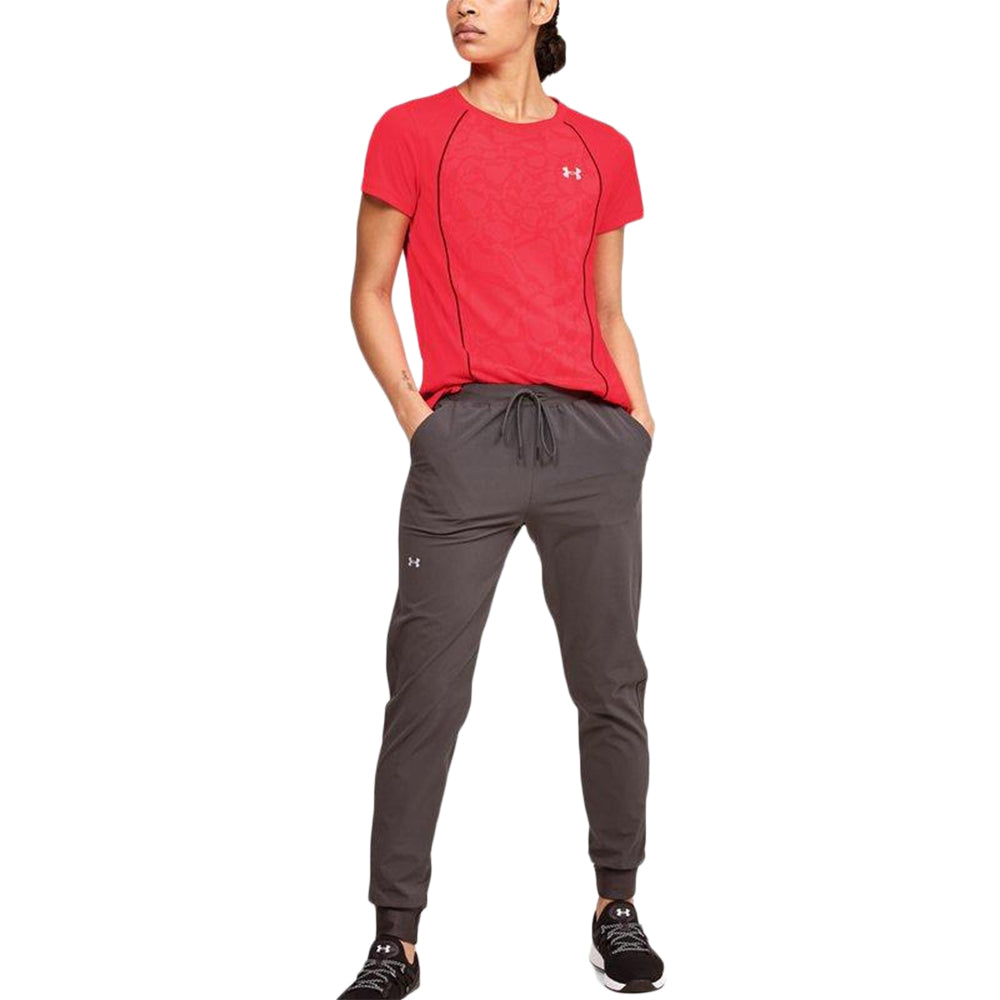 (WMNS) Under Armour Tech Series Training Sports Short Sleeve Red 1351962-628