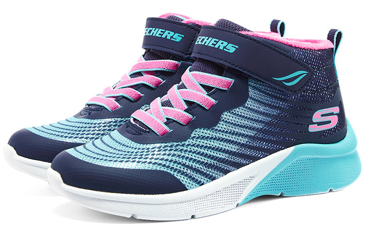(GS) Skechers Girls Microspec Rejoice Racer 'Navy Light Blue Pink' 303070L-NVMT