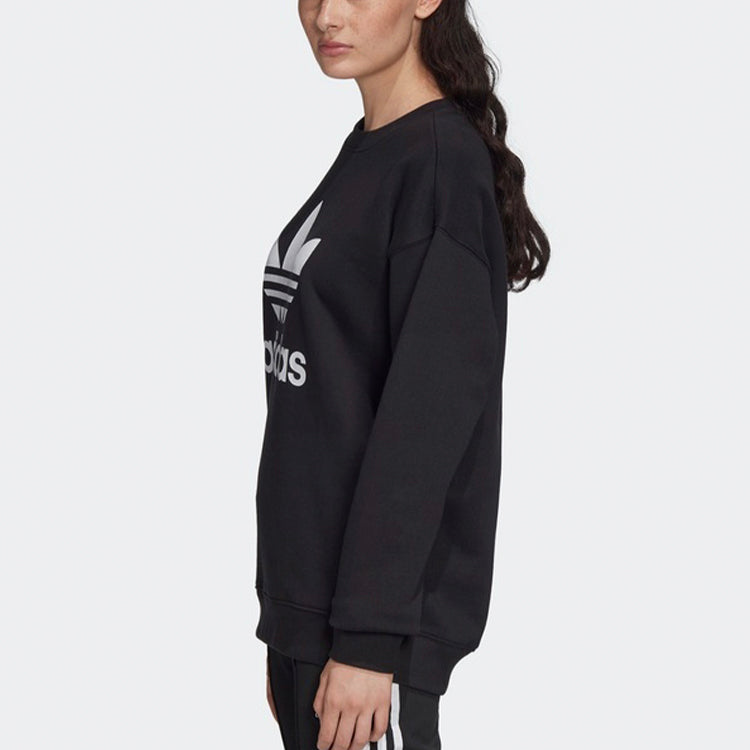 (WMNS) adidas originals Logo Sports HoodIe Black FM3272