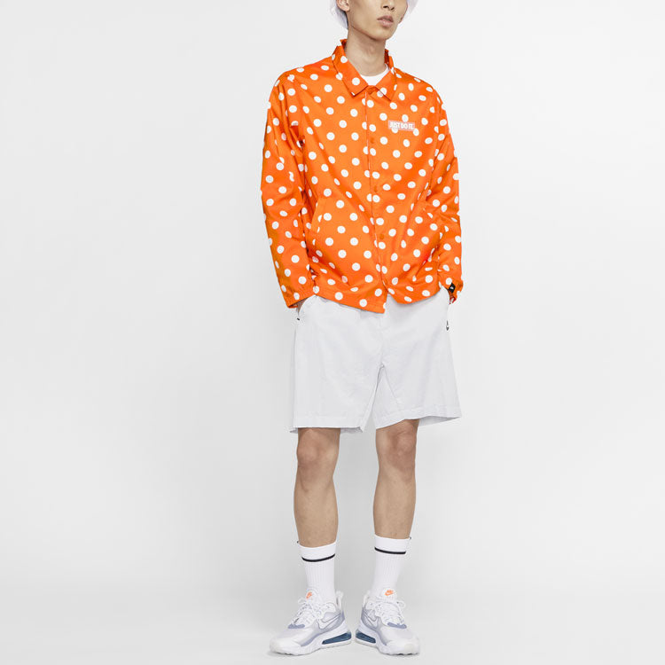 Nike Windproof Breathable polka dots Athleisure Casual Sports Long Sleeves Jacket Orange CQ8924-812